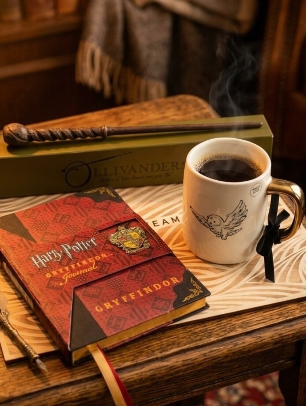 NEW Harry Potter Collectors Bundle: Gryffindor Journal,Mug & Ollivande Wand